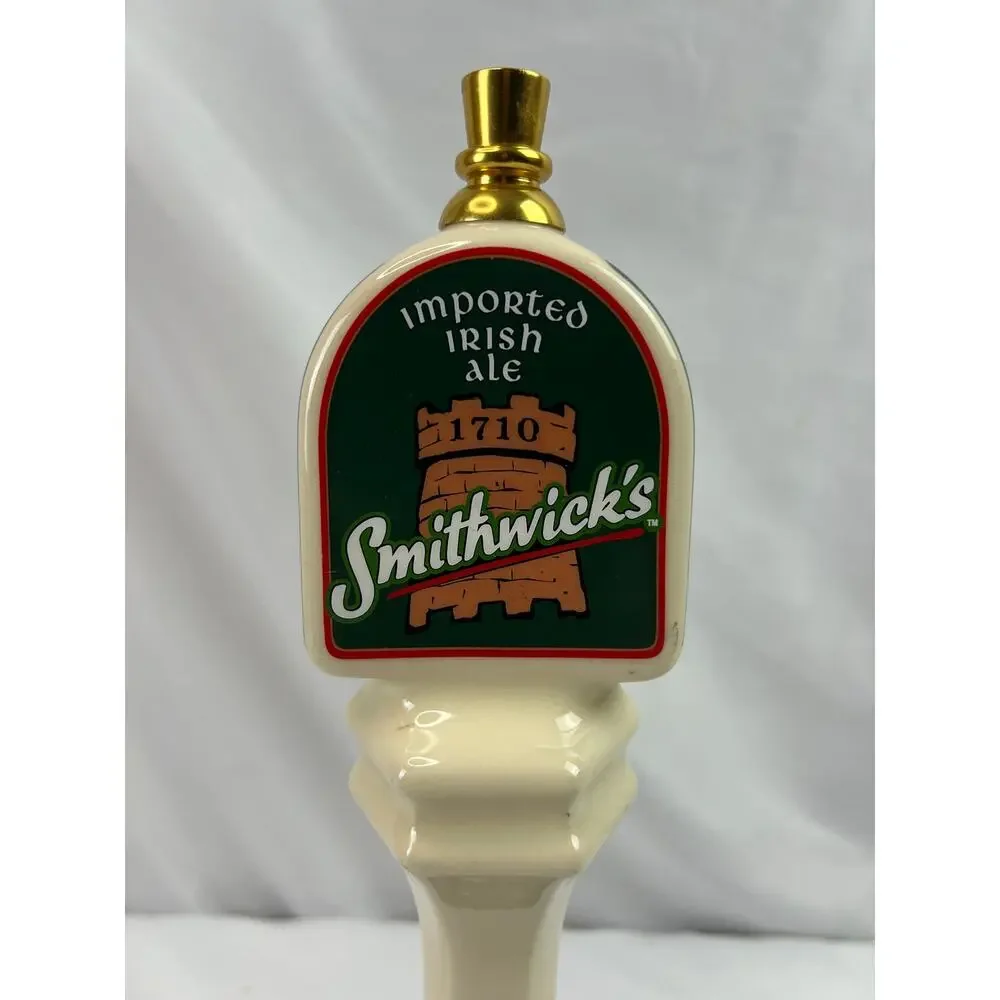 Smithwick's Imported Irish Ale 1710 Ceramic Beer Tap Handle 13 Inch Vintage